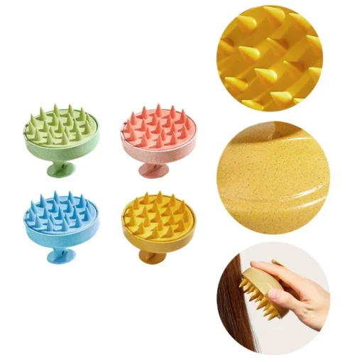 Silicone Scalp Massage Shampoo Brush - Hair Washing & Body Massage Comb - Image 11