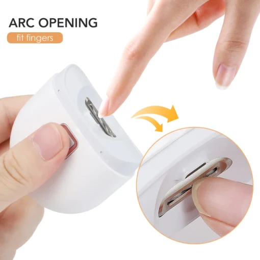 Electric Nail Clipper 2-Speed Automatic Nail Grinder Trimmer - Image 2