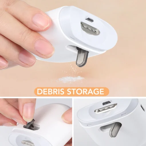 Electric Nail Clipper 2-Speed Automatic Nail Grinder Trimmer - Image 3