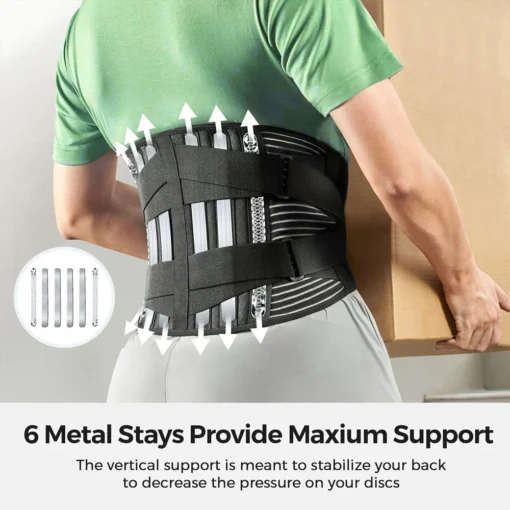 PrevMart Breathable Back Braces Waist Belt: Lower Back Pain Relief and Lumbar Support - Image 2