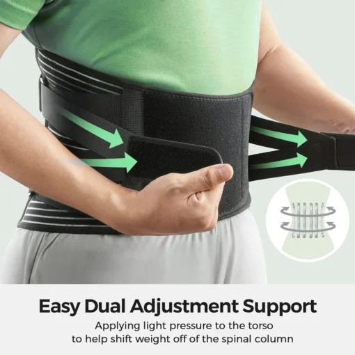 PrevMart Breathable Back Braces Waist Belt: Lower Back Pain Relief and Lumbar Support - Image 3