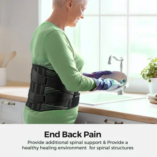 PrevMart Breathable Back Braces Waist Belt: Lower Back Pain Relief and Lumbar Support - Image 4
