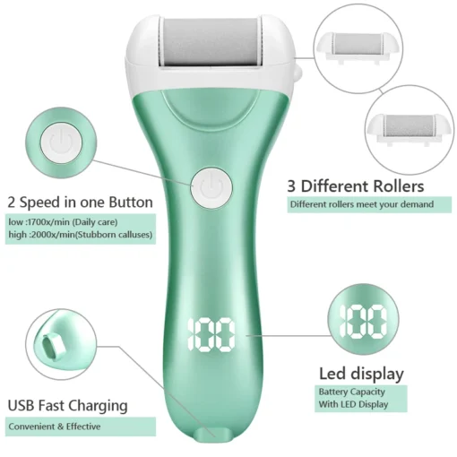 Professional Electric Foot File High-Performance Callus Remover for Smooth, Soft Heels - Image 2